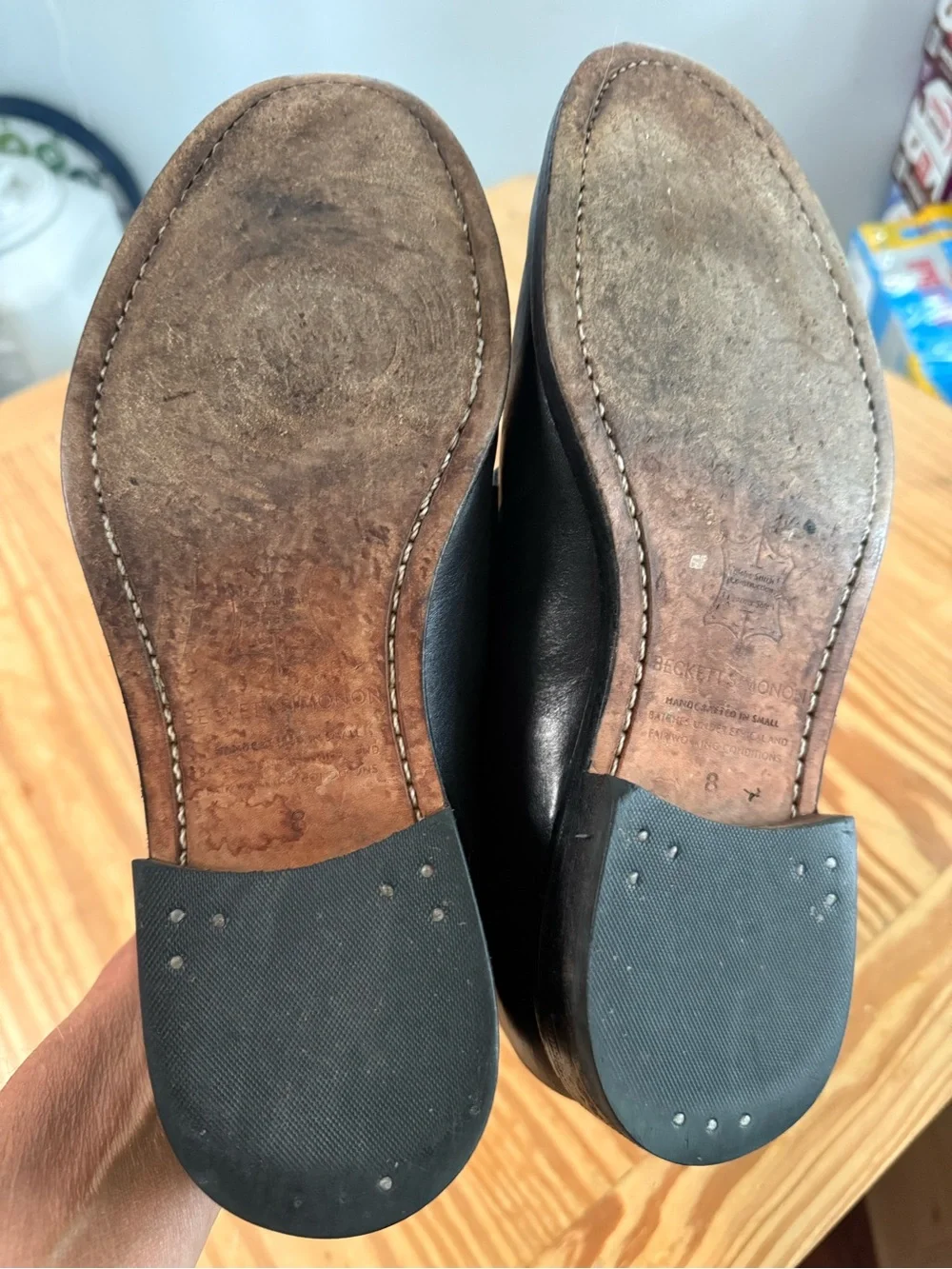 Beckett Simonon Roy Loafers  Black Leather Penny Loafers - Men's Dress Shoe